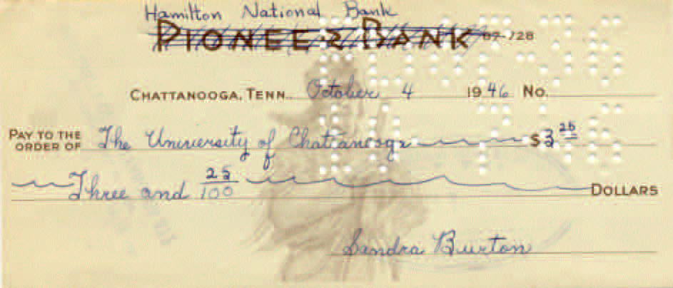 Hamilton NB X out Pioneer Bank 11-4-1946